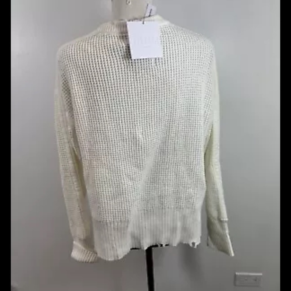 Pistola Cream Crew Neck Sweater with Textured Knit - Picture 3 of 6